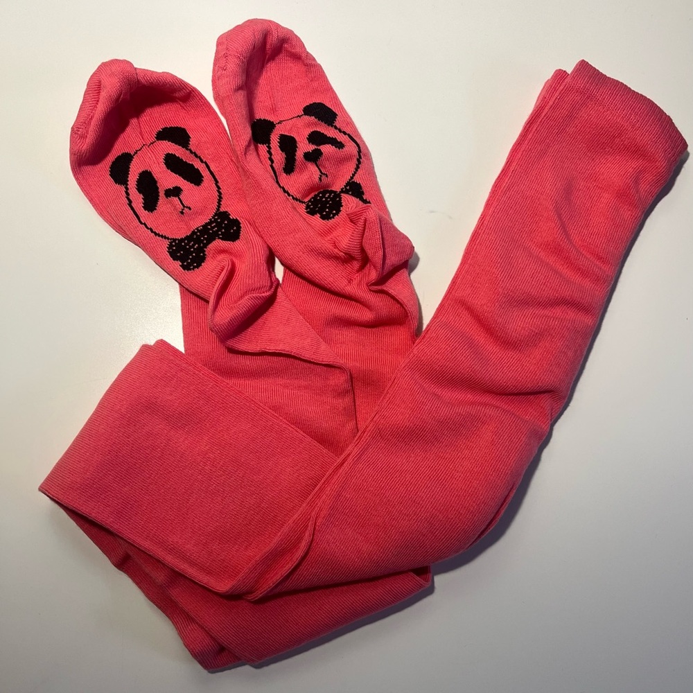 Mini Rodini pink Panda Tights 134/146 NWT!